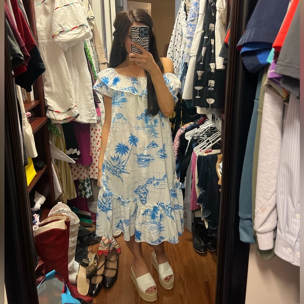 Hawaiian Print Dress